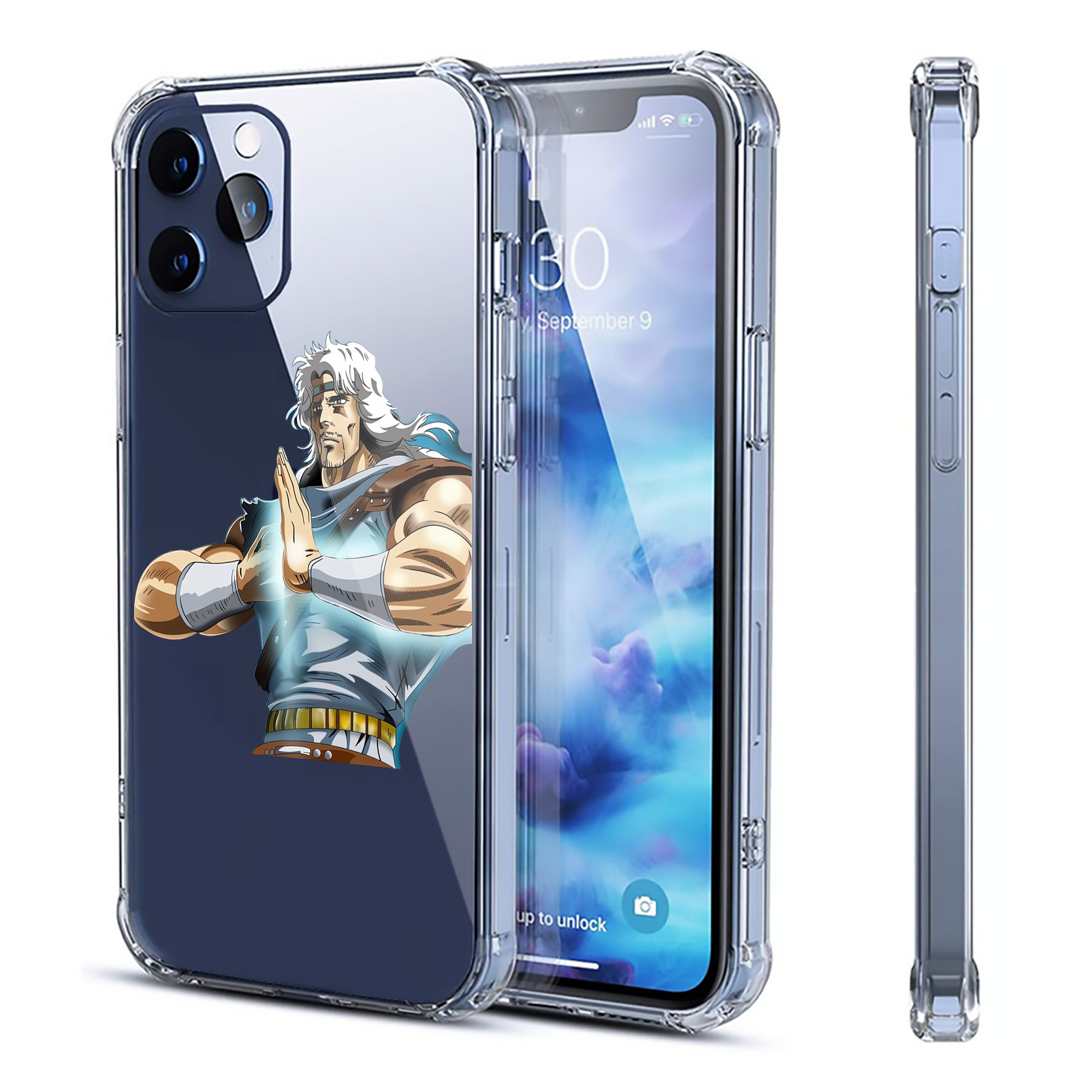 （画像用） 北斗の拳 Fist of the North Star 【iPhone 12シリーズ対応】透明スマホケース（クリアソフトケース）